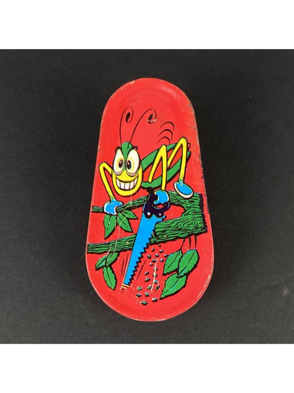 Vintage Red Tin Cricket Grasshopper Clicker Toy USA Made Collectible - Picture 5 of 7